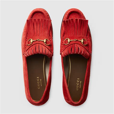 gucci loafer street style|Gucci fringe loafer.